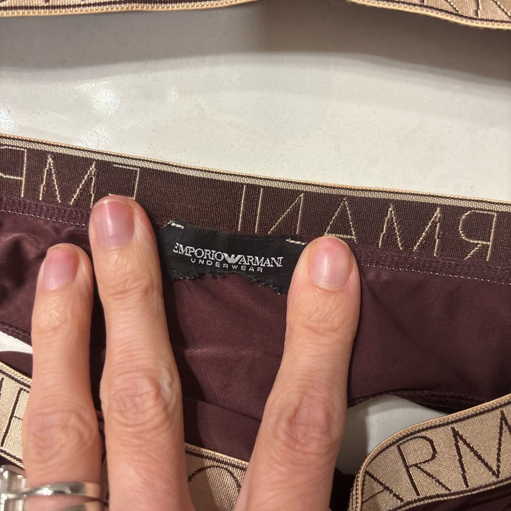 Emporio Armani Women's Chocolate Brown Bra Set - Picture 2 of 4